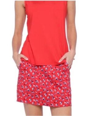 Belyn Key Red Floral Skort NWT Sz S